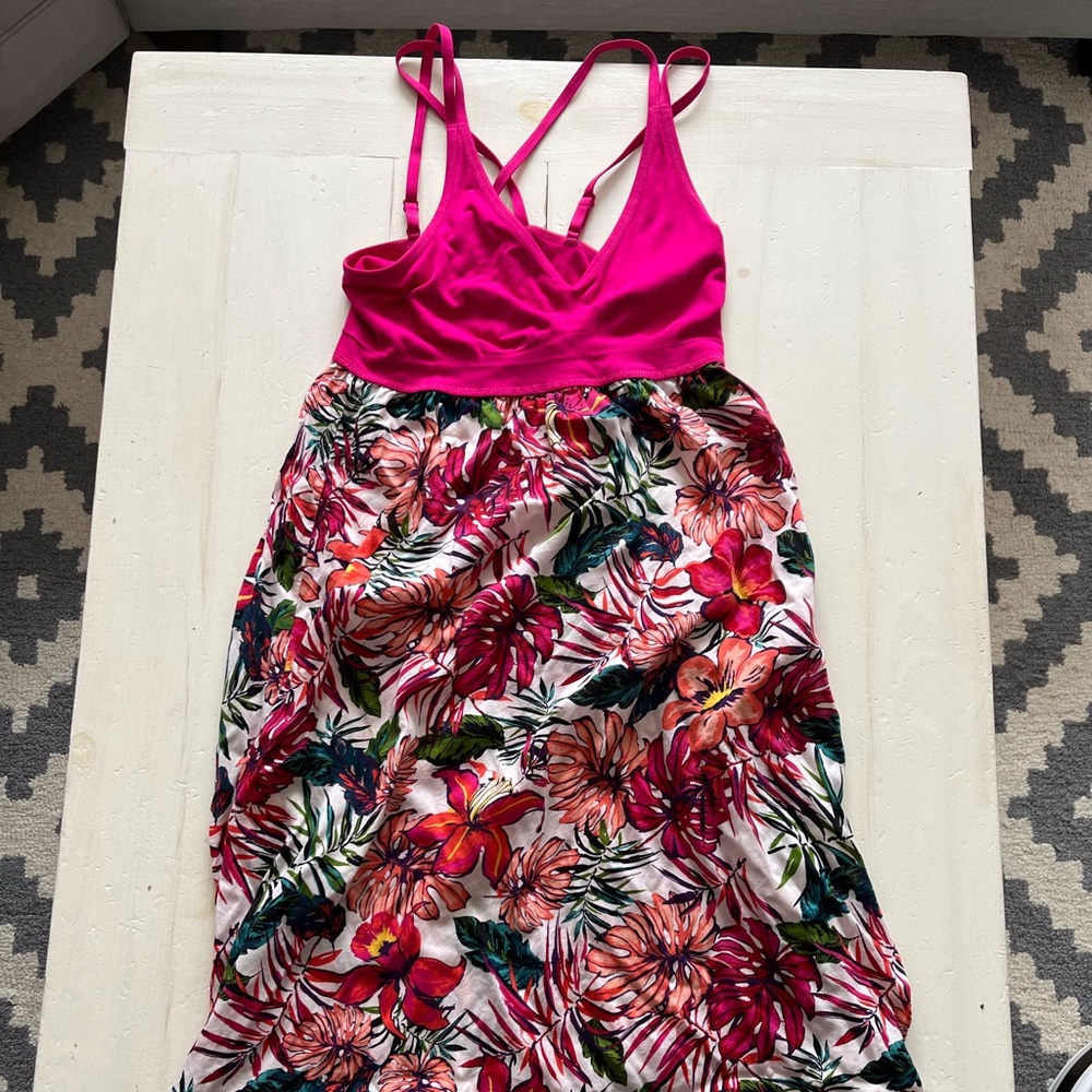 long floral old navy dress size M